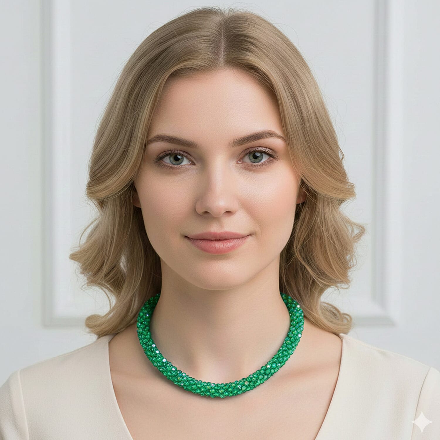 Set of 5 Crystal Necklaces with Austrian Crystal Embellished Magnetic Clasp &ndash; Assorted Colours