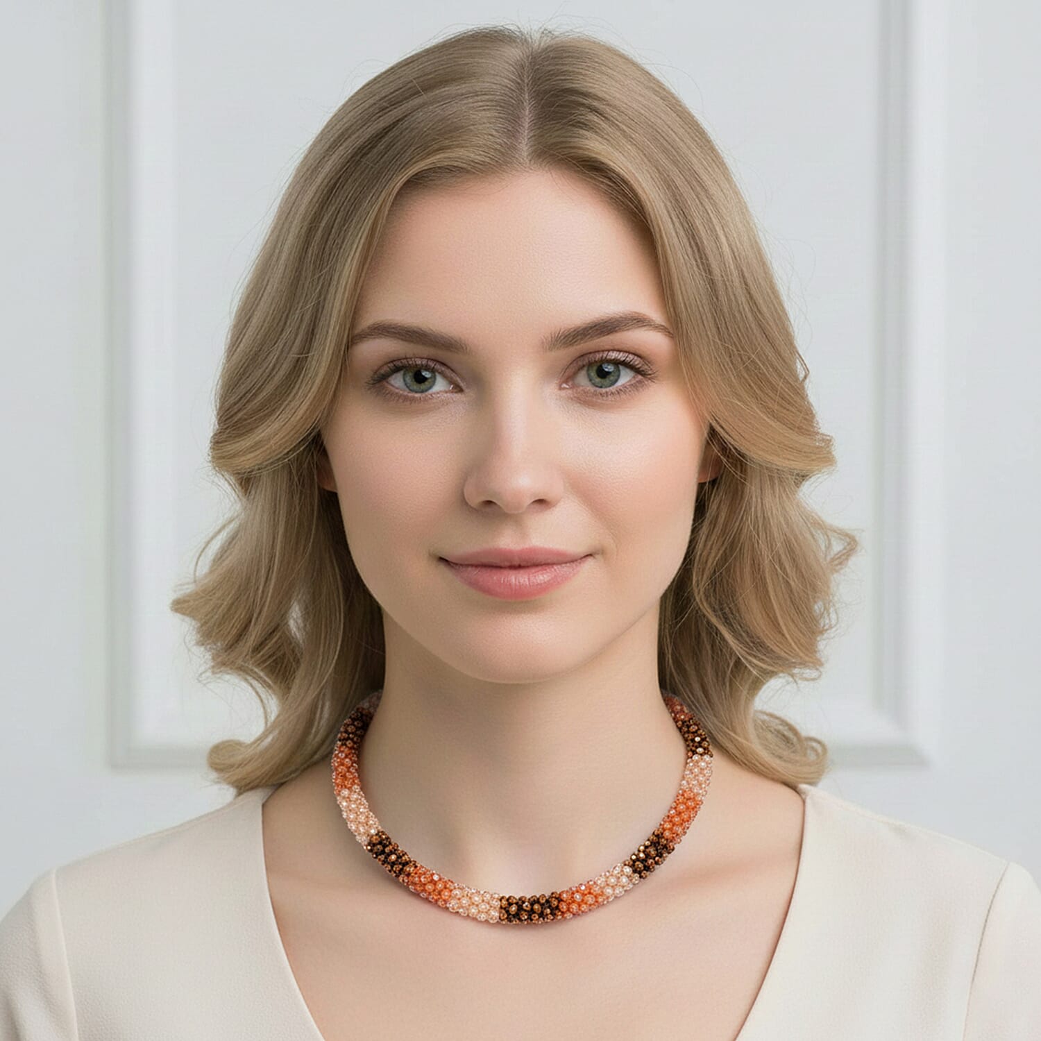 Set of 5 Crystal Necklaces with Austrian Crystal Embellished Magnetic Clasp &ndash; Assorted Colours