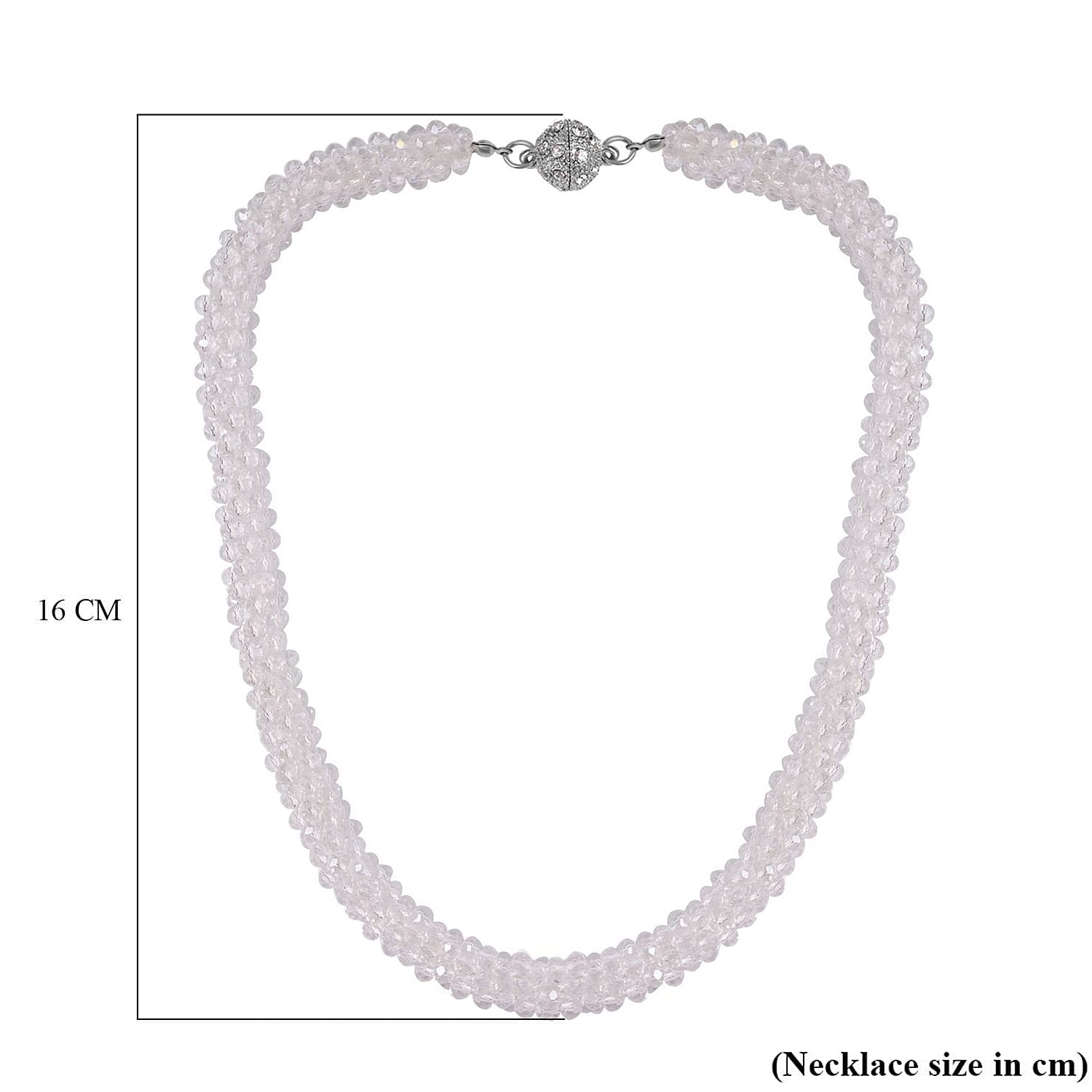 Set of 5 Crystal Necklaces with Austrian Crystal Embellished Magnetic Clasp &ndash; Assorted Colours