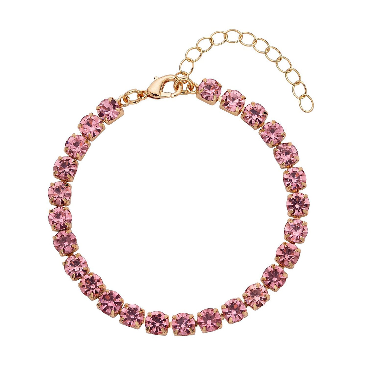 Set of 4 &ndash; 9 Piece Shell Pearl & Crystal Jewellery Sets with Tennis Bracelet (Size 8 - 1.5 Ext) 52.50 Ct.