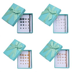 Set of 4 &ndash; 9pcs Shell Pearl & Crystal Jewellery Sets with Tennis Bracelet (Size 8 + 1.5 Ext) 52.50 Ct.