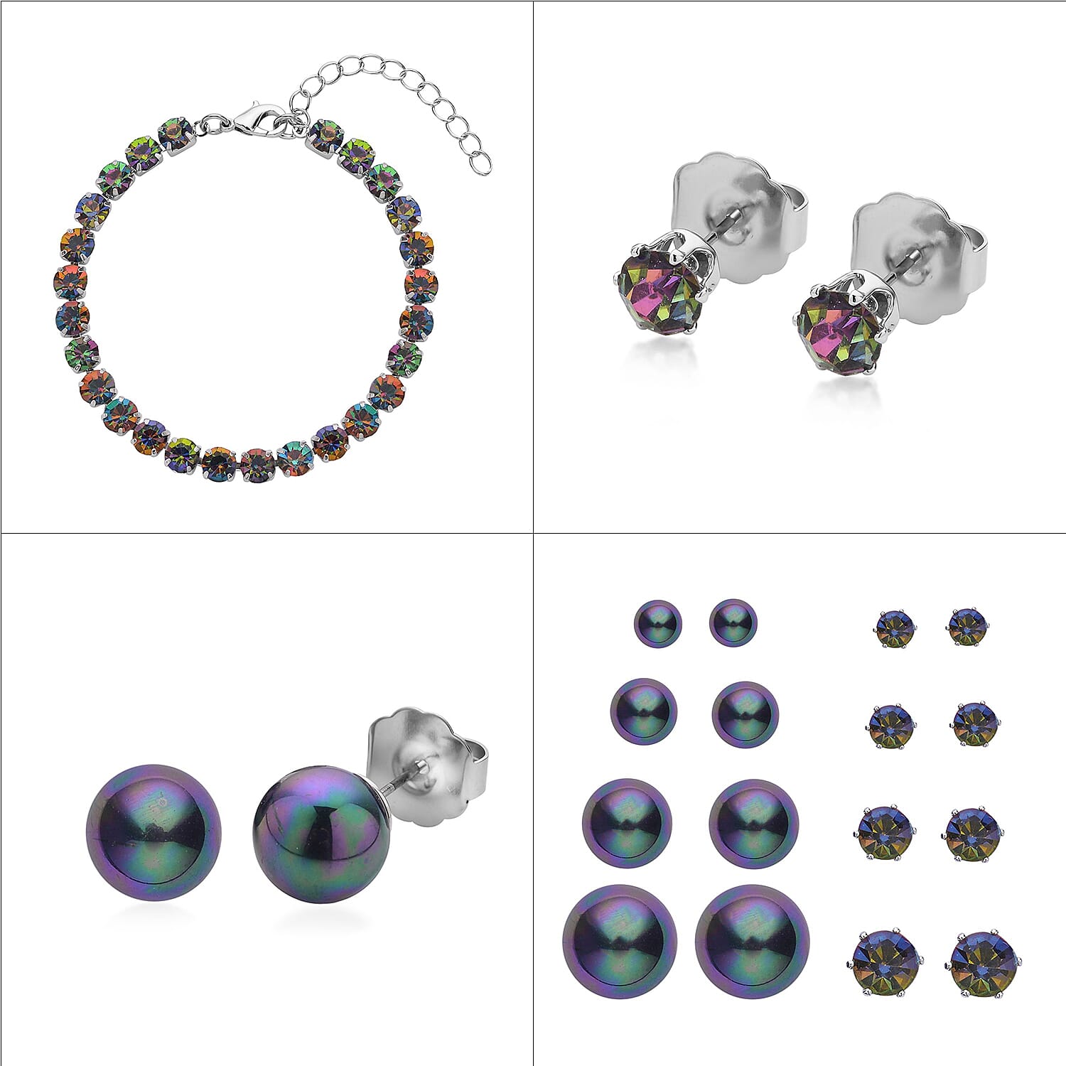 Shop the Look &ndash; Navy Dress, Pearl & Crystal Jewellery Set with Black Sunglasses