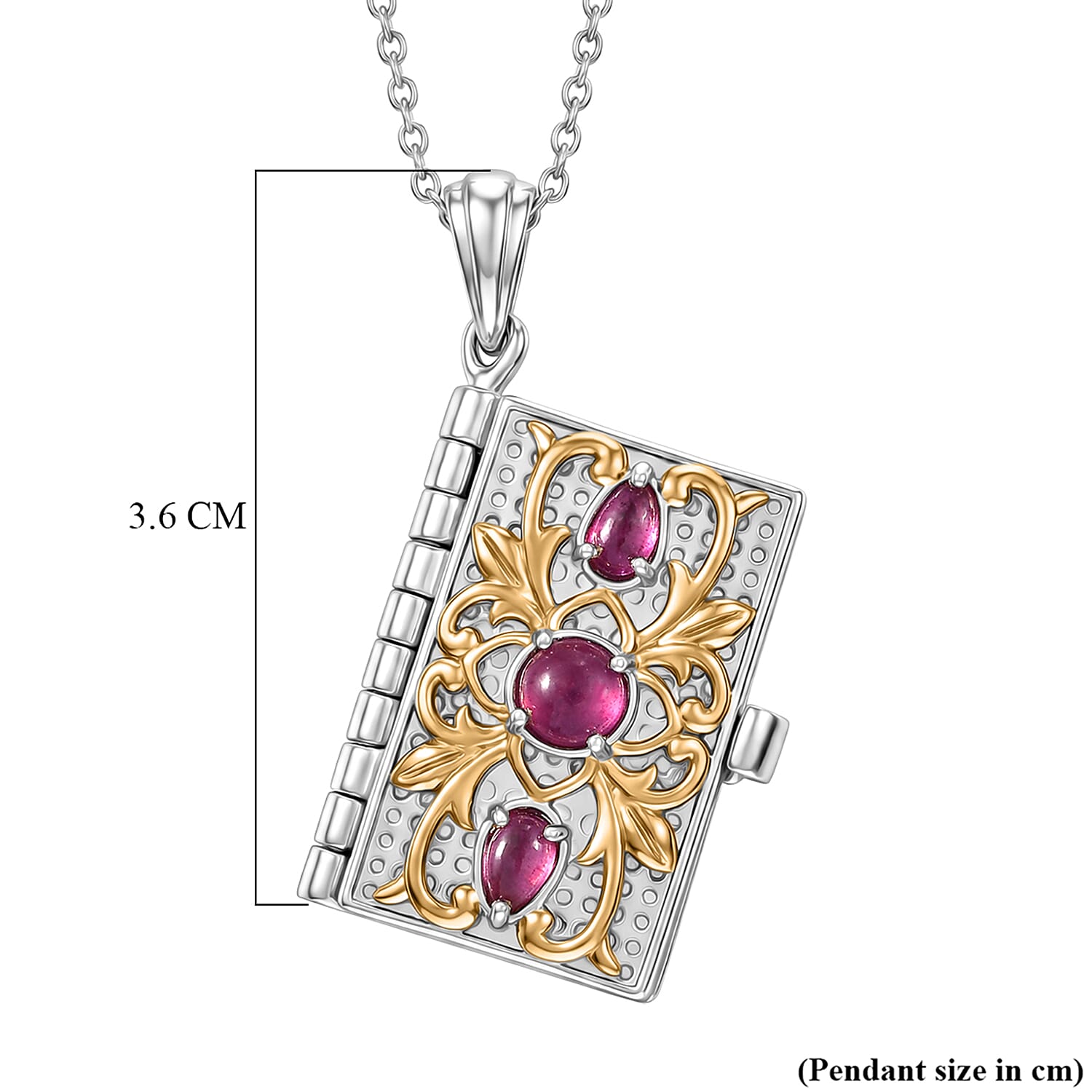 Set of 2 EverTrue Bible Pendants with Chain (Size 20) &ndash; African Ruby & Ethiopian Opal