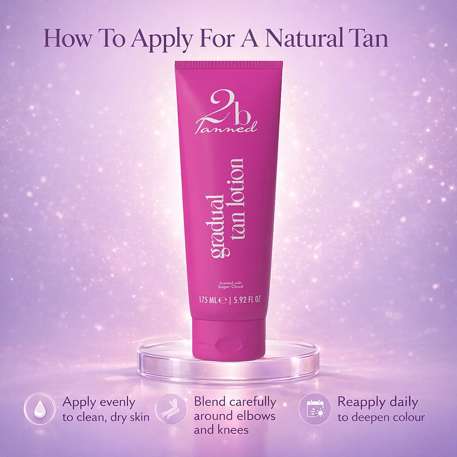 Set of 2 2bTanned SPF50 Luminous Balm (50ml) & Gradual Tanning Lotion (175ml).