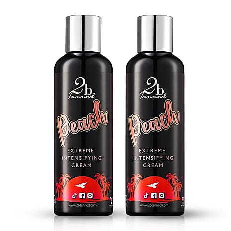 Set of 2 2bTanned Extreme Intensifying Cream &ndash; Peach (200ml Each).