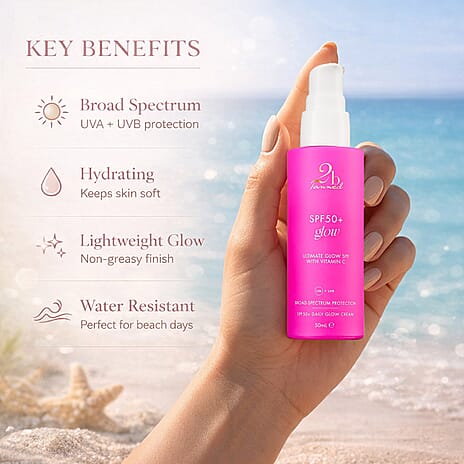 Set of 2 2bTanned SPF50 Glow (50ml) & Self Tanning Water (100ml).