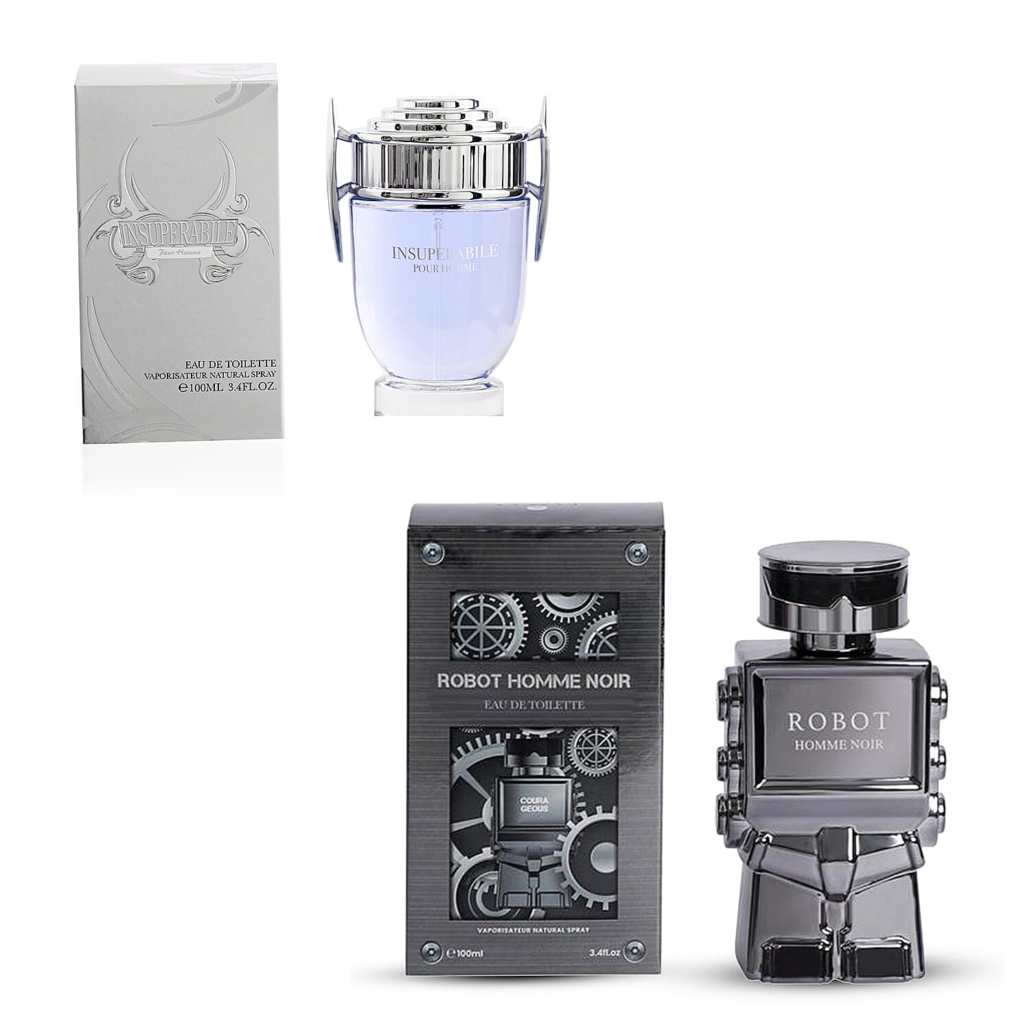 Set of 2 Laurelle Men&rsquo;s Fragrance &ndash; Robot & Insuperabile Eau de Toilette 100ml