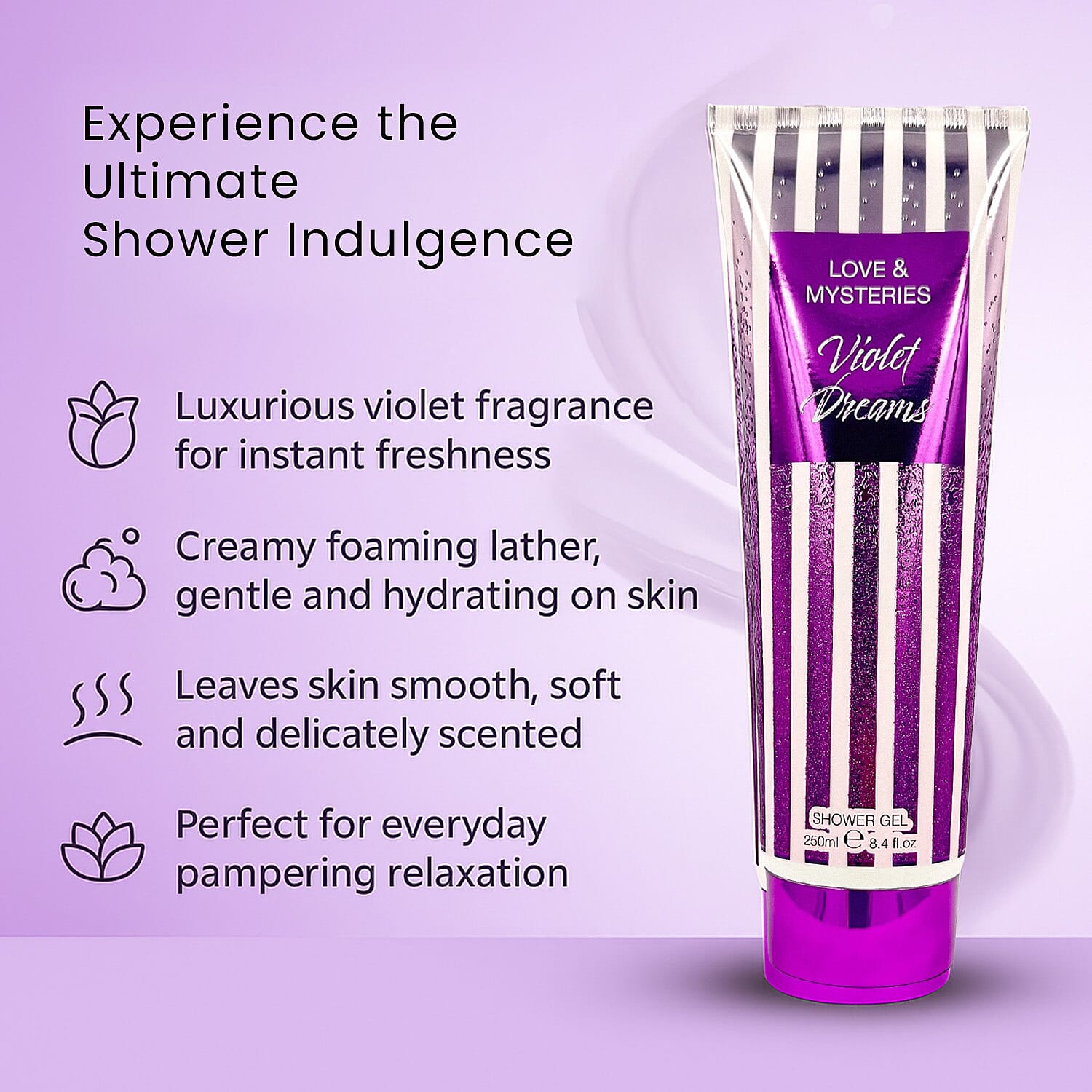 Laurelle Shower Gel Set of 3 (Hot Nights, Ocean Crush & Violet Dreams) 250ml Each