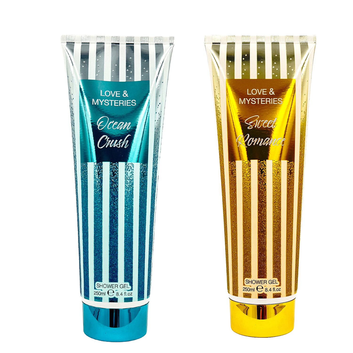 Set of 2 Laurelle Ocean Crush & Sweet Romance Shower Gel 250ml (Body Wash | Coconut & Vanilla)