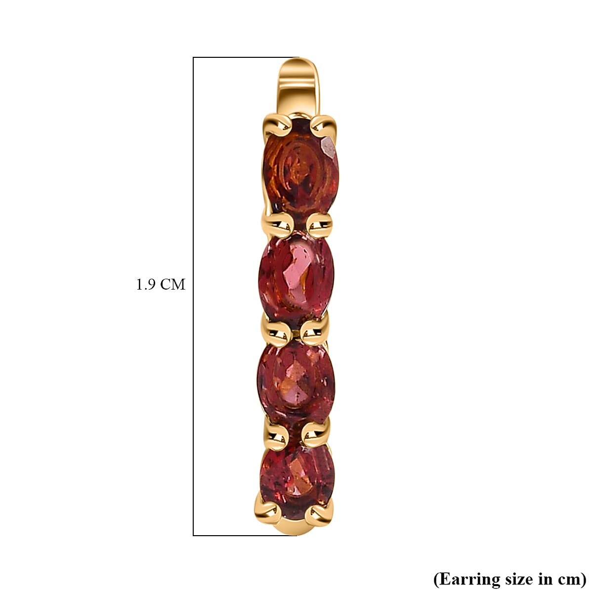 Garnet January Birthstone Hoop Earrings Bundle in Platinum Plated & 18K Vermeil Yellow Gold Sterling Silver