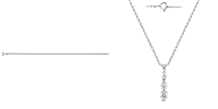 New York Closeout Deal-14K White Gold Natural Diamond I1-I2 (G-H) Pendant With Chain. Total Wt. 0.50 Cts