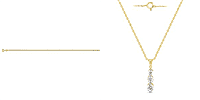 New York Closeout Deal-14K Yellow Gold Natural Diamond I1-I2 (G-H) Pendant With Chain. Total Wt. 0.50 Cts