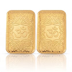 Set of 2 - 24K Yellow Gold (99.9% Purity) Lady Fortuna Collectable (Each 10mg)