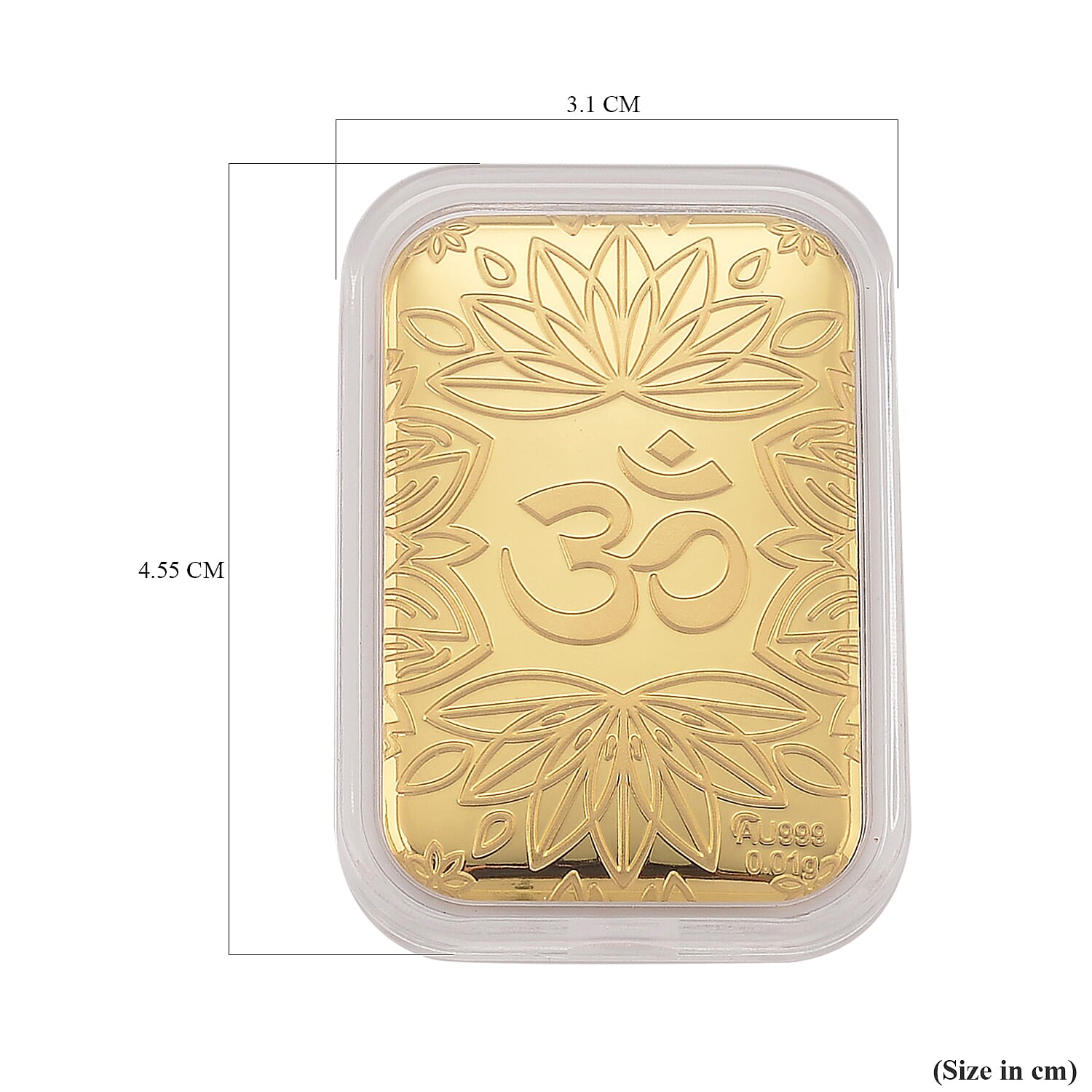 Set of 2 - 24K Yellow Gold (99.9% Purity) Om Embossed Collectable (Each 10mg)