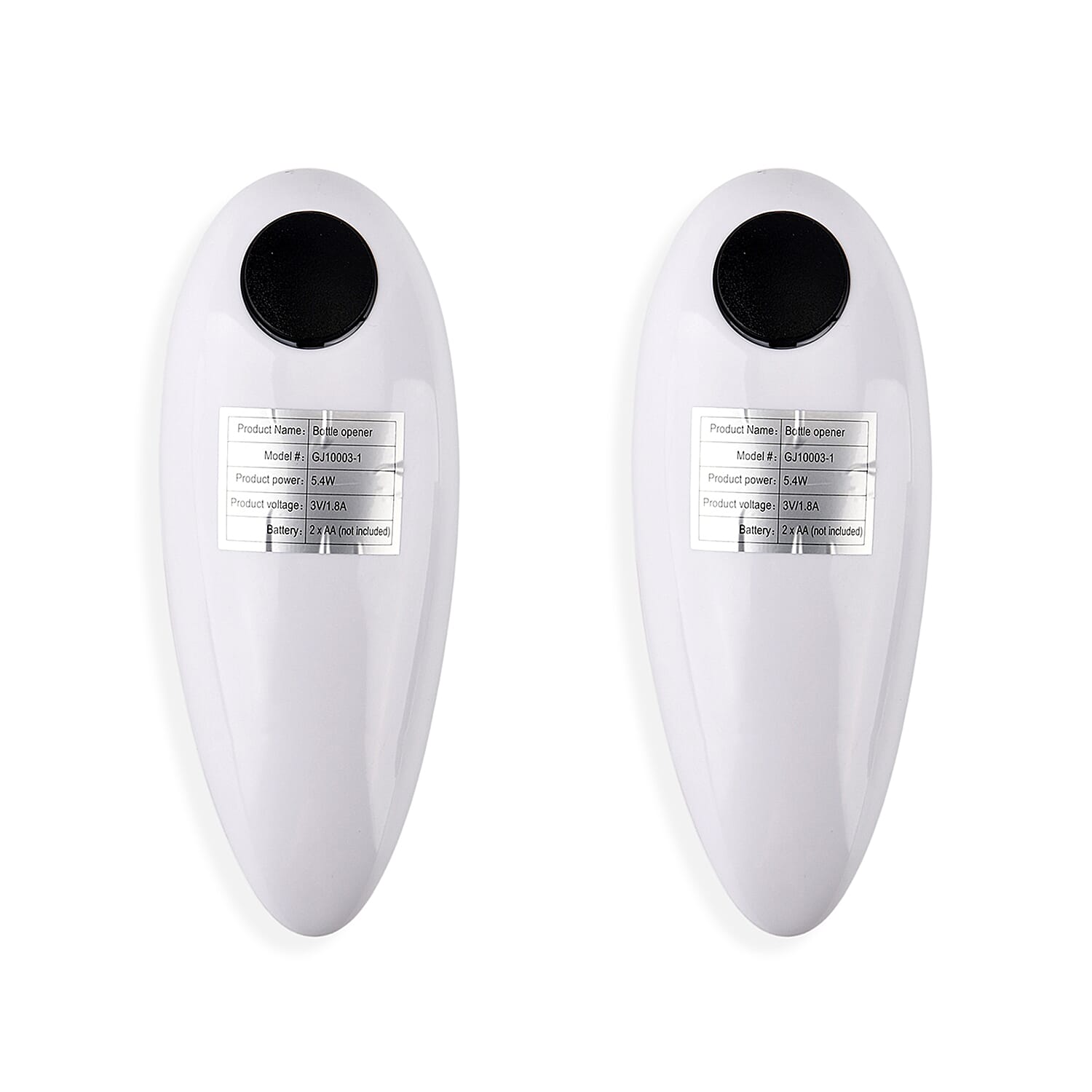 Set of 2 - Livmore Automatic Can Opener - Battery Operated (2 x AA not inc) - White
