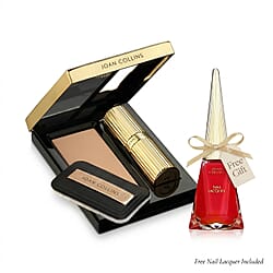 Set of 3: Helena Compact Duo Lipstick & Powder (Red) with Nail Lacquer by Joan Collins
