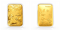 Set of 2 - 24K Gold Collectibles.