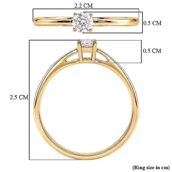 Stack Up LUXURIANT Lab Grown Diamond Solitaire Ring & Open Thumb Ring Set in Sterling Silver (SI-GH)