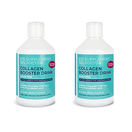 Beauty Gala Offer Only- Pack of 2 - Doctors Formula Marine Collagen Booster Drink 15,000mg - 500ml Each (1 LITRE SUPER SAVER BUNDLE)