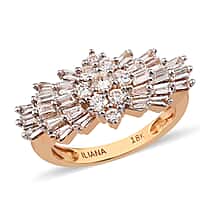 ILIANA 1 Carat Diamond Ballerina Ring in 18K Gold 4.53 Grams IGI Certified SI GH