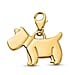 14K Gold Overlay Sterling Silver Scottish Terrier Dog Charm