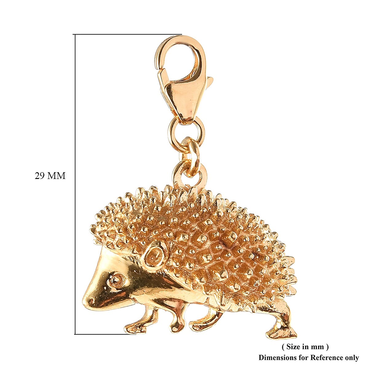 Hedgehog Charm in 14K Gold Overlay Sterling Silver, Silver wt 7.31 Gms.