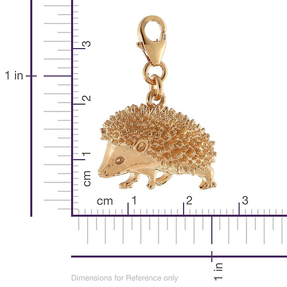 Hedgehog Charm in 14K Gold Overlay Sterling Silver, Silver wt 7.31 Gms.