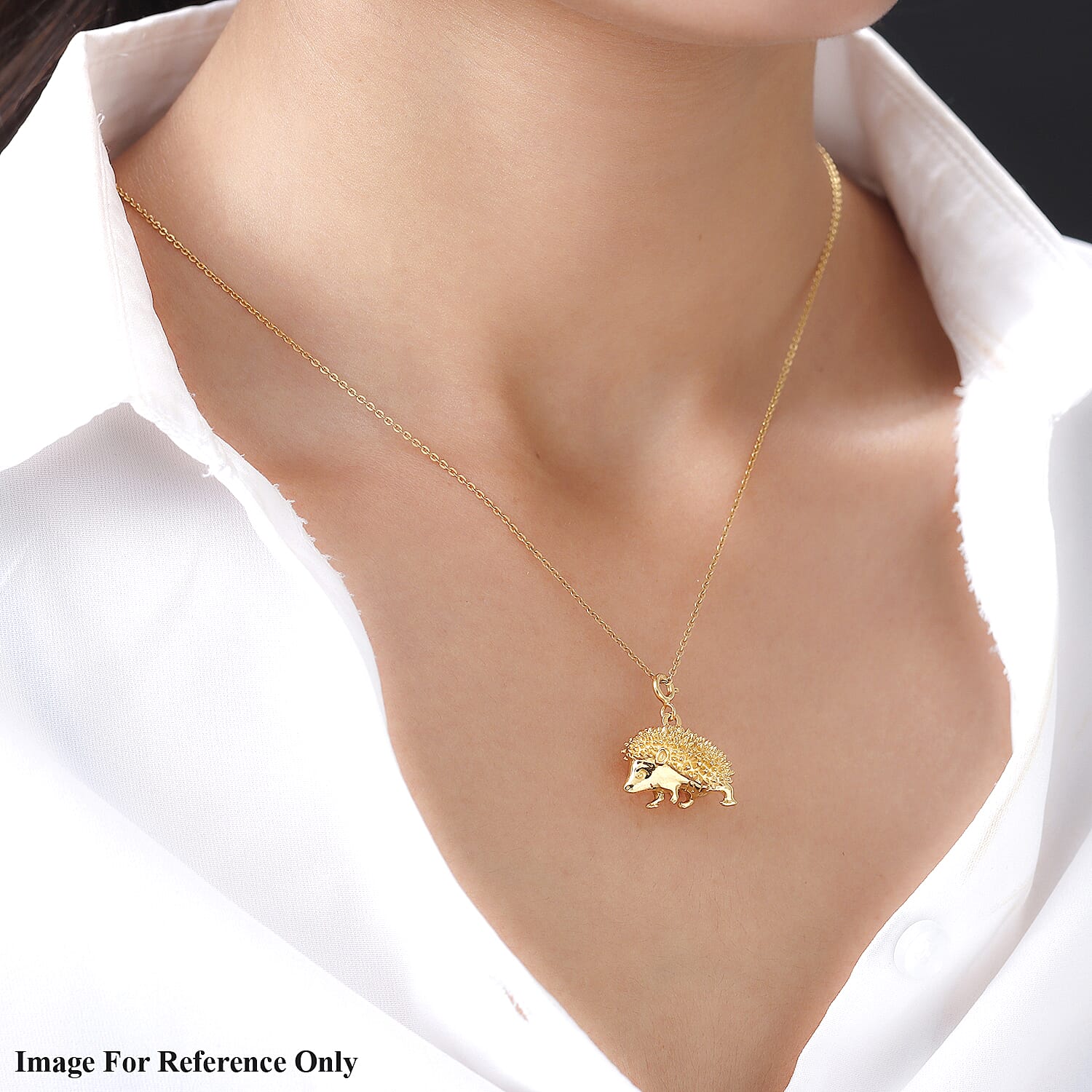 Hedgehog Charm in 14K Gold Overlay Sterling Silver, Silver wt 7.31 Gms.