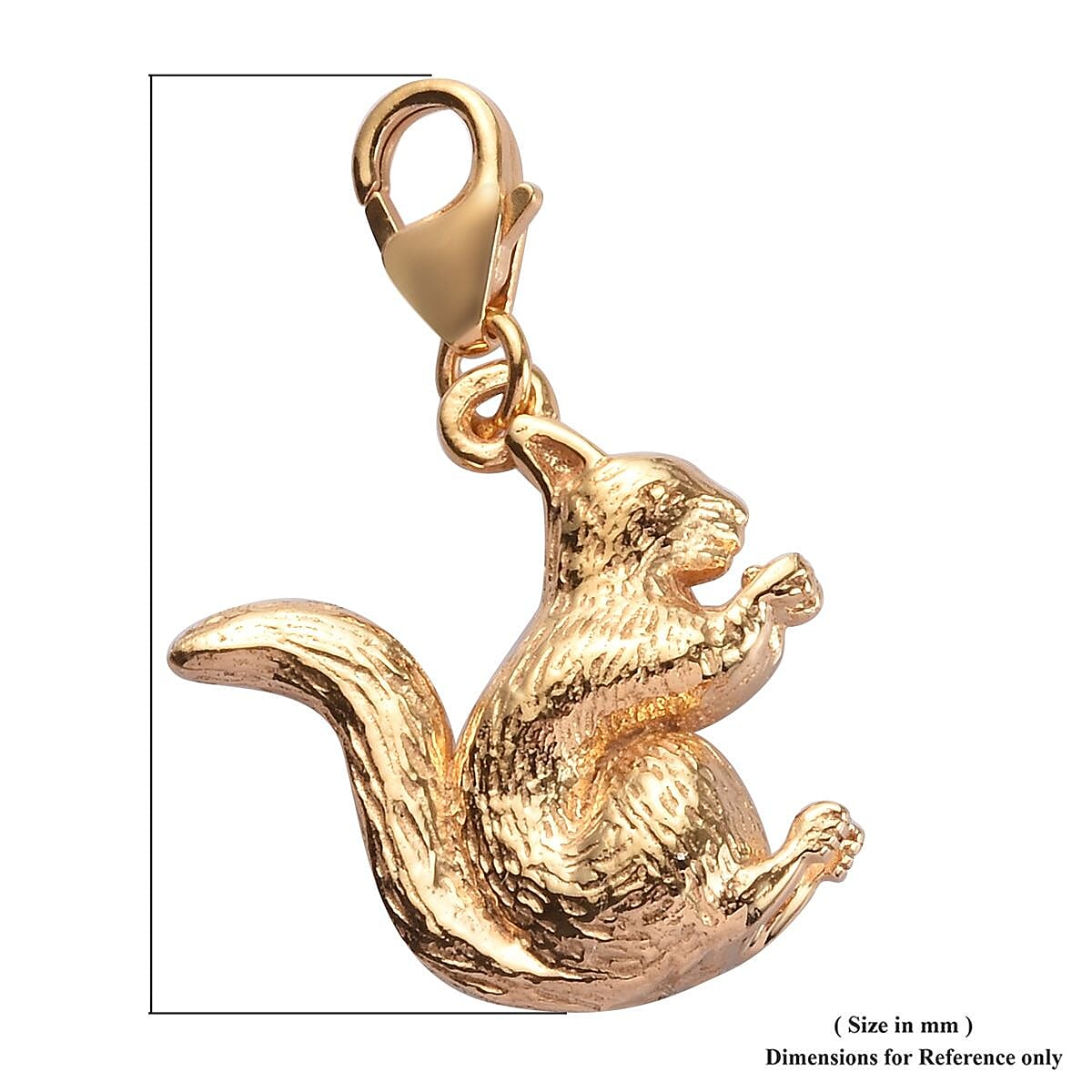 14K Gold Overlay Sterling Silver Squirrel Charm 4.59 Gms