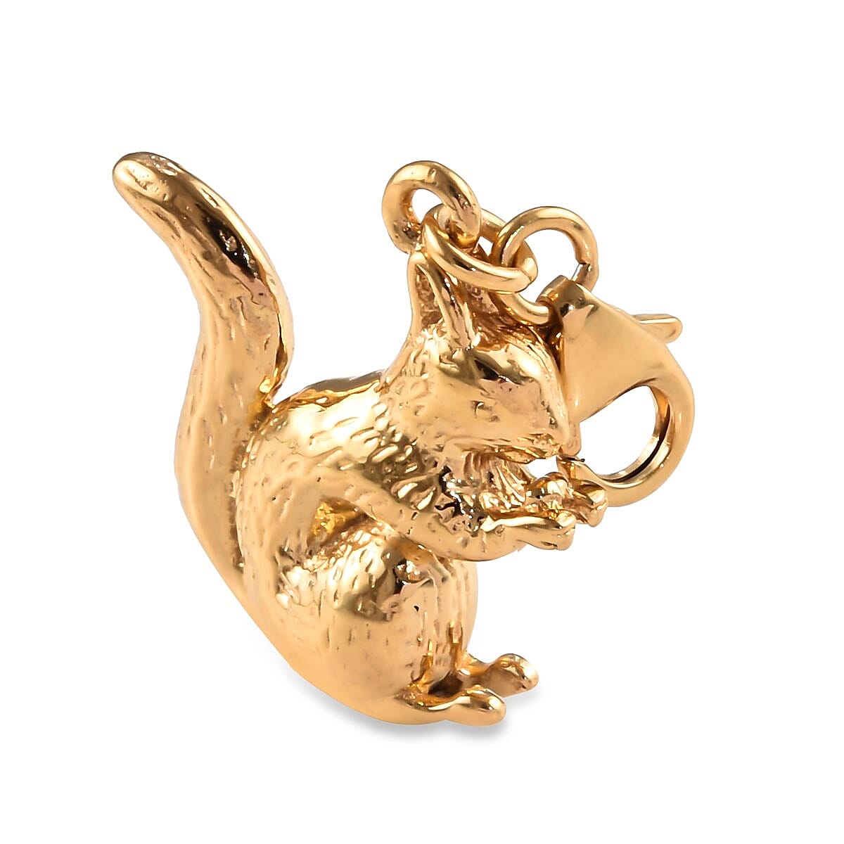 14K Gold Overlay Sterling Silver Squirrel Charm 4.59 Gms
