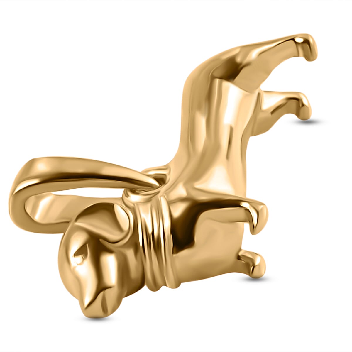 14K Gold Overlay Sterling Silver Dachshund Dog Pendant