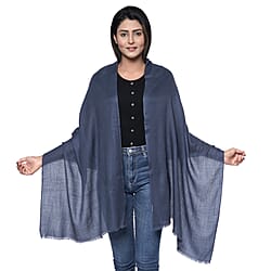 Cashmere Wool Dark Grey Color Scarve