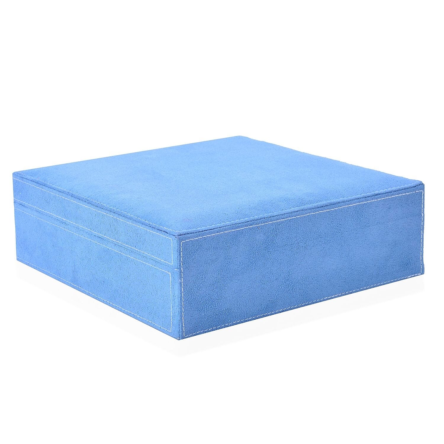 2-Tier Anti-Tarnish Protective Layer Jewellery Box Organizer (26cm) - Turquoise Blue