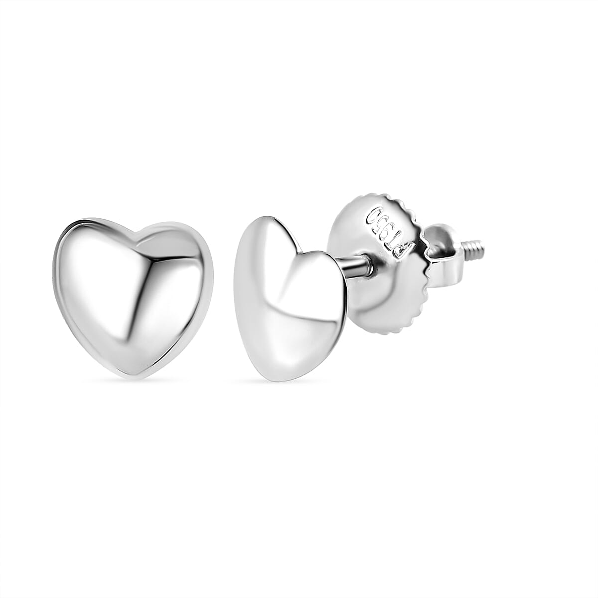 Plain platinum stud deals earrings