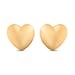 14K Gold Overlay Sterling Silver Heart Stud Earrings (with Push Back)