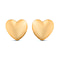 14K Gold Overlay Sterling Silver Heart Stud Earrings (with Push Back)