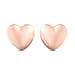 Rose Gold Overlay Sterling Silver Heart Stud Earrings (with Push Back)