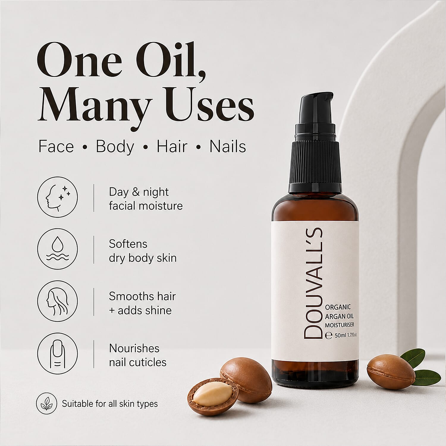 Douvalls- Argan Oil Moisturiser - 50ml