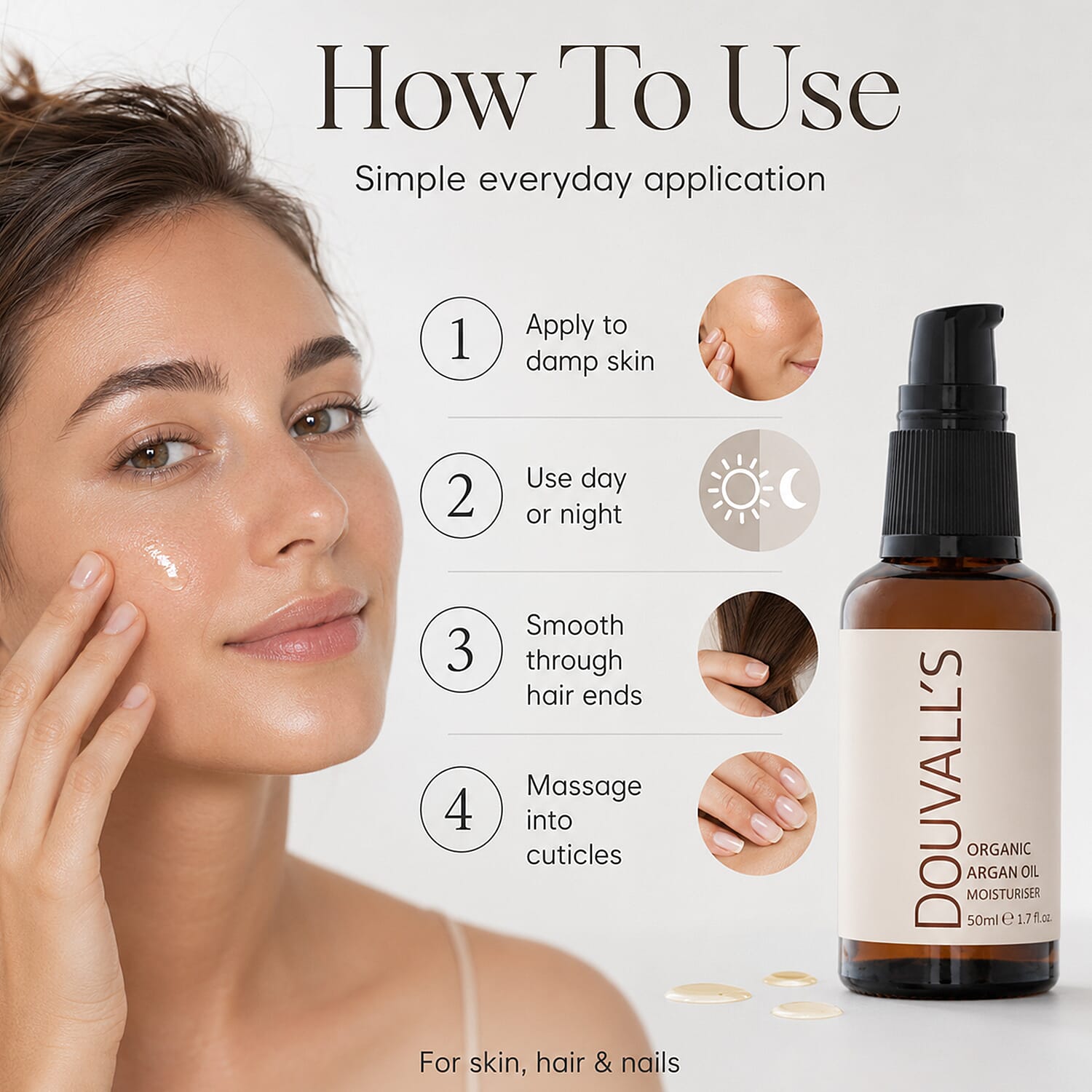 Douvalls- Argan Oil Moisturiser - 50ml