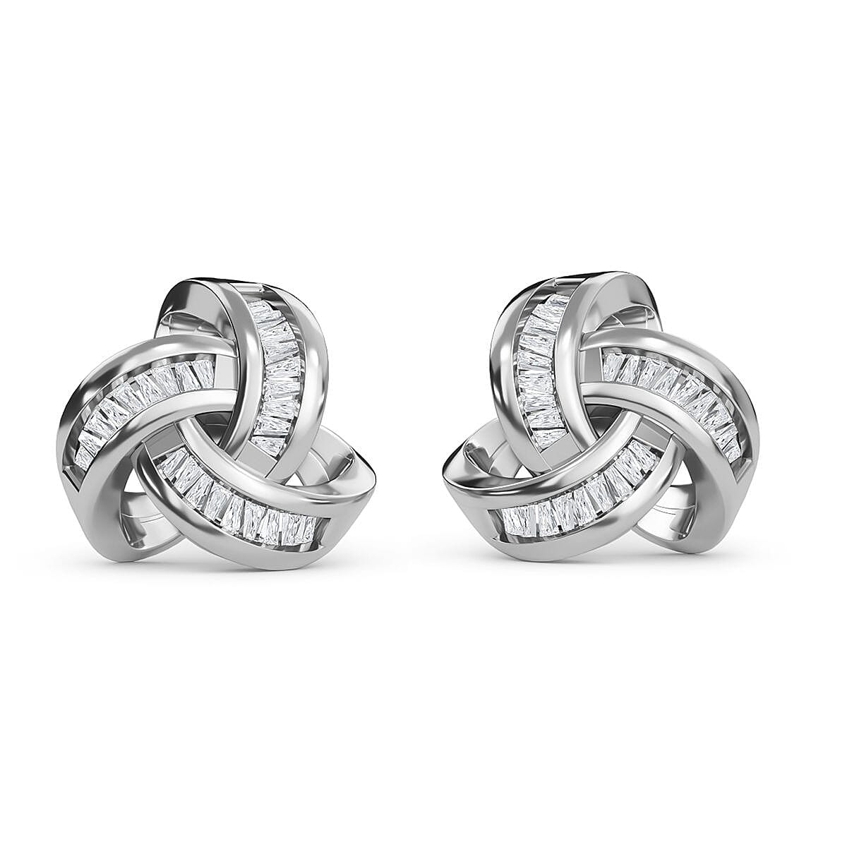 Diamond shops love knot stud earrings