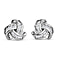Diamond (Bgt) Triple Knot Stud Earrings (with Push Back) in Platinum Overlay Sterling Silver 0.25 Ct.