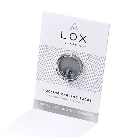 Connoisseurs LOX Secure Earring Backs - Set of Two Pcs Push Set in Silver Tone Connoisseurs LOX Secure Earring Backs - Set of Two Pcs Push Set in Silver Tone