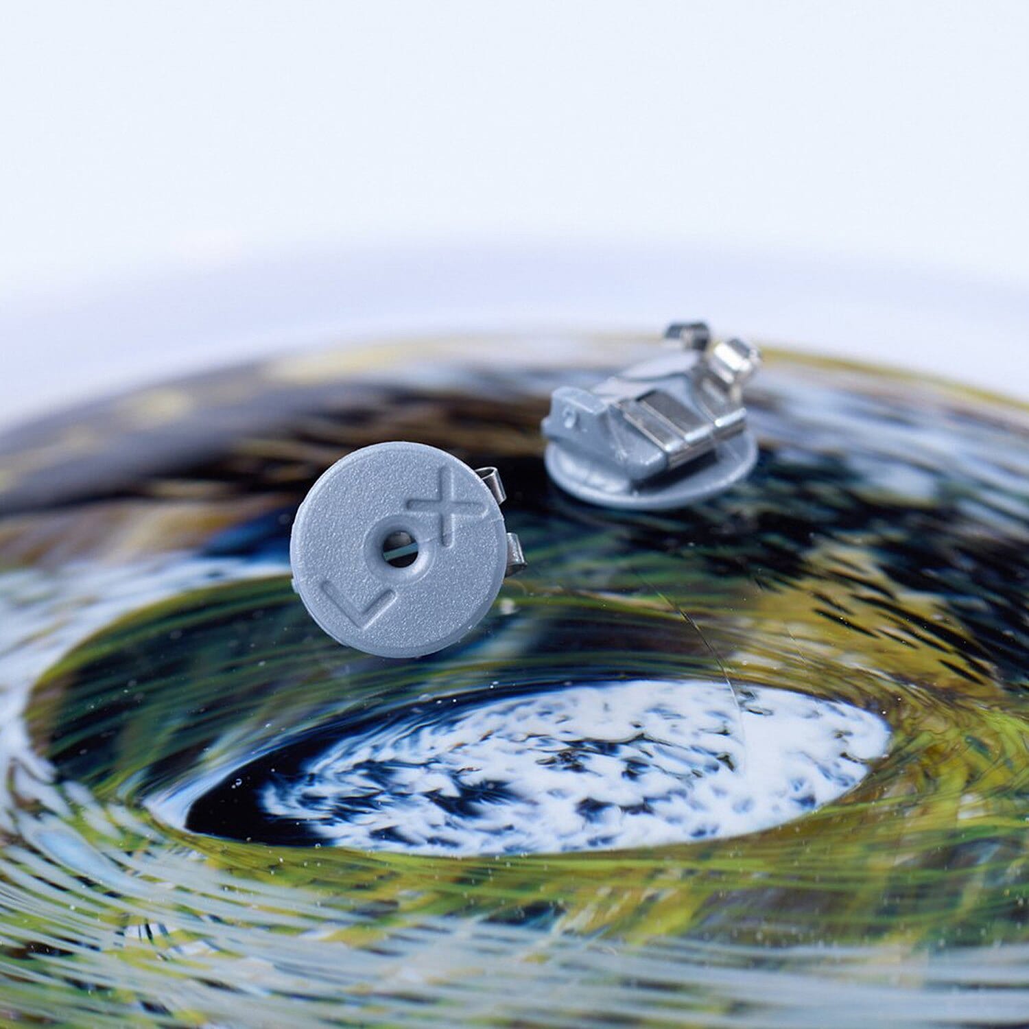 Connoisseurs LOX Secure Earring Backs - Set of Two Pcs Push Set in Silver Tone.