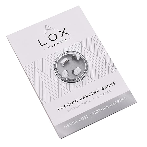 LOX classic locking earring backs silver - 2 pairs