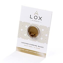 Connoisseurs LOX Secure Earring Backs Set of 10 Pcs Push Set in Silver, Gold & Rose Gold Tone