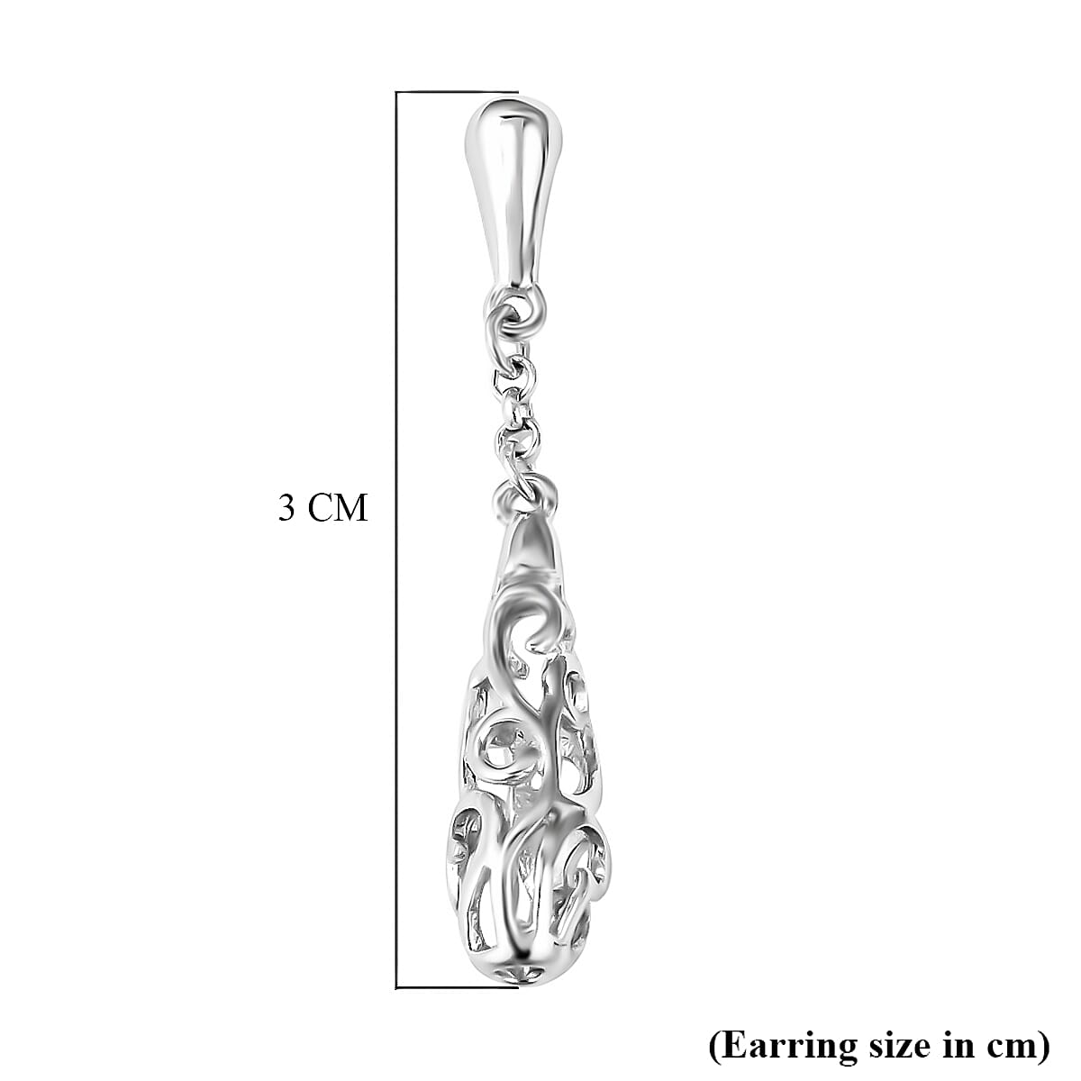 LucyQ Air Drip Collection - Rhodium Overlay Sterling Silver Air Drip Earrings