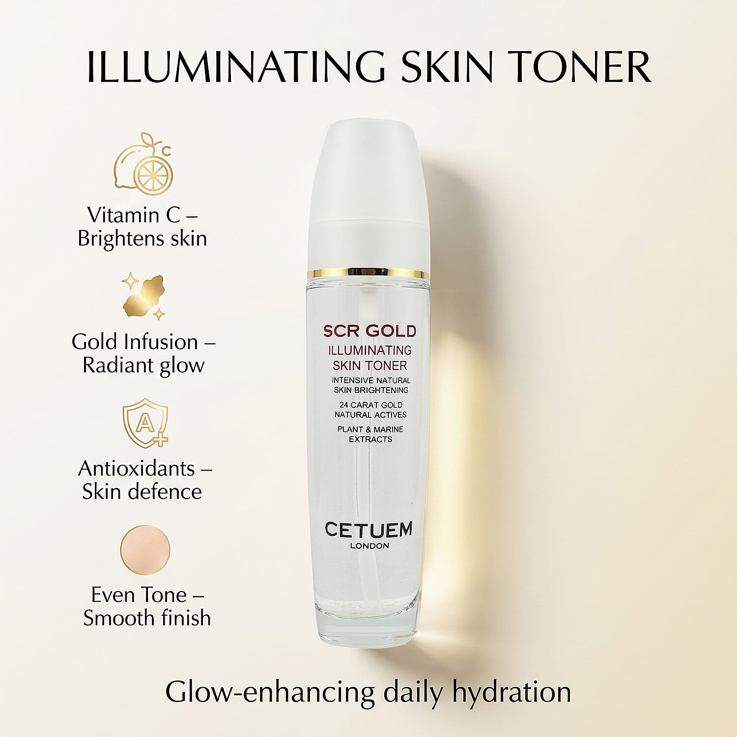 Cetuem- SCR Gold Illuminating Skin Toner - 100ml