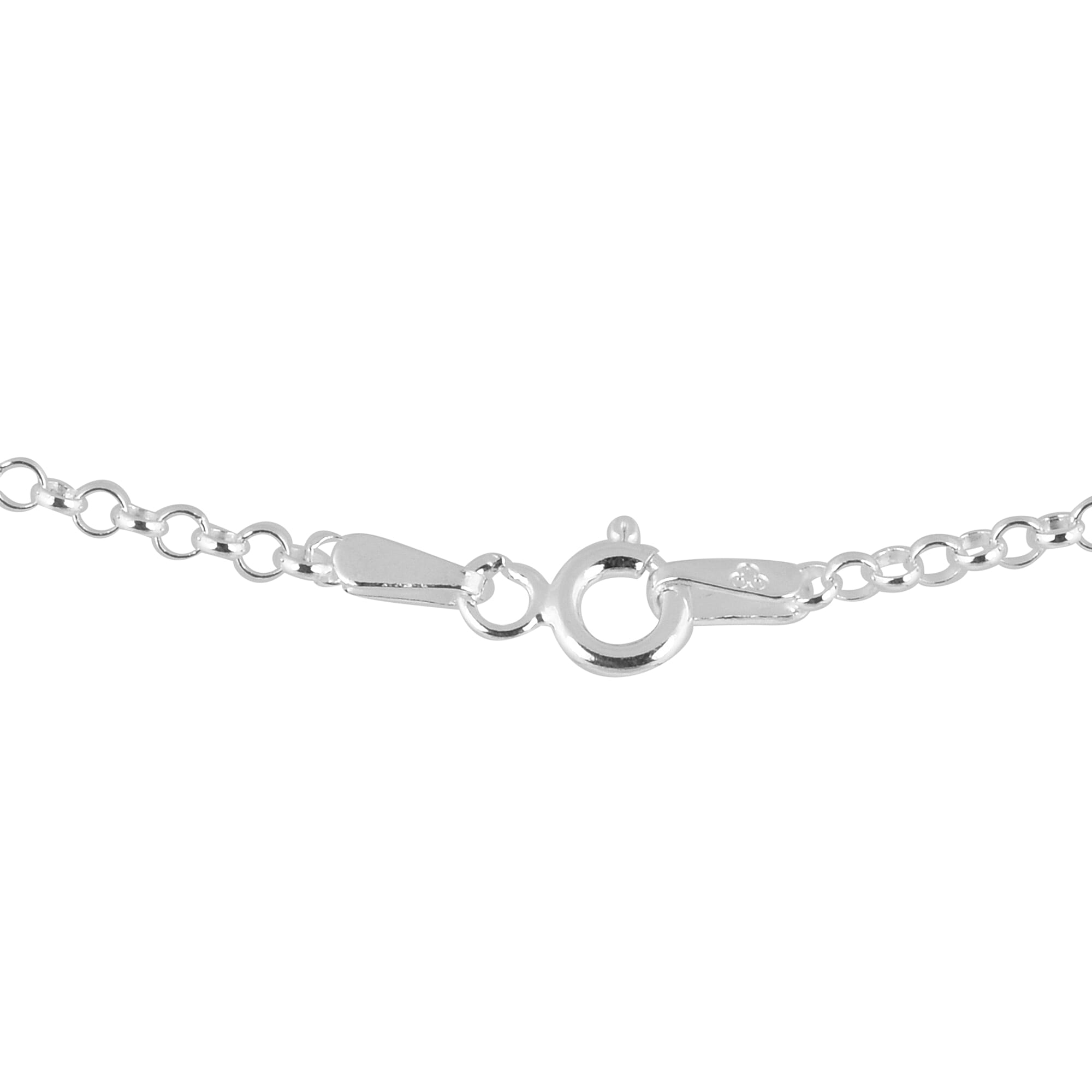 JCK Vegas Collection - Belcher Chain (Size 24) With Spring Ring Clasp in Rhodium Overlay Sterling Silver
