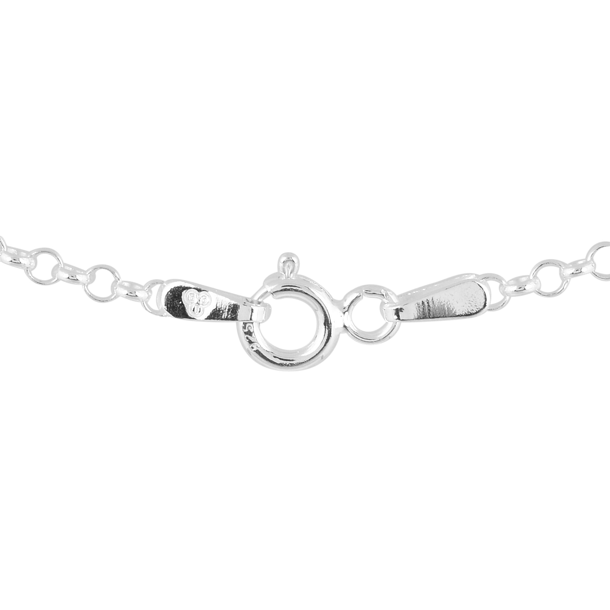 JCK Vegas Collection - Belcher Chain (Size 24) With Spring Ring Clasp in Rhodium Overlay Sterling Silver