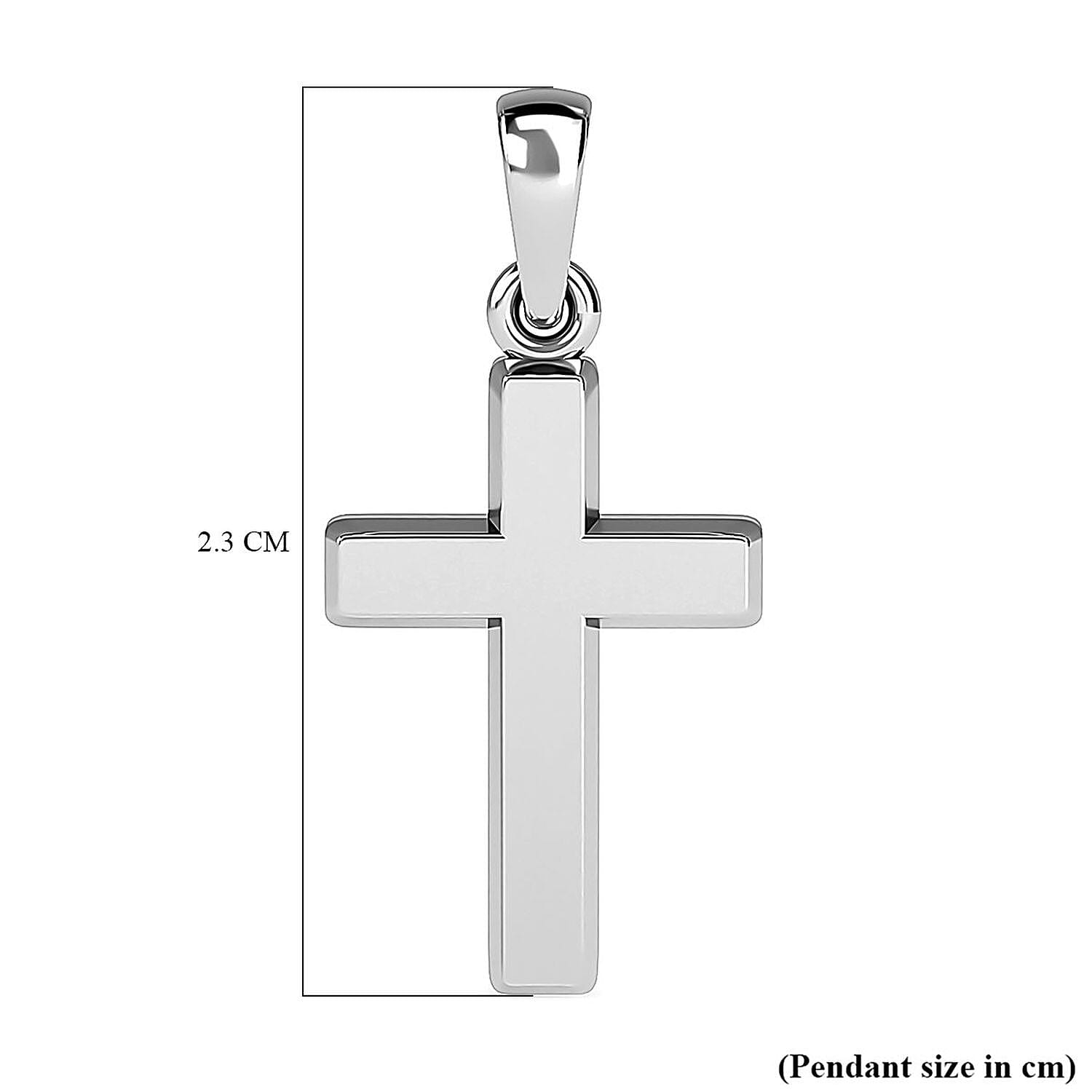 RHAPSODY 950 Platinum Plain Cross Pendant in Supreme Finish 2.15 gram